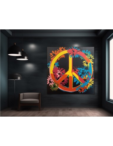 Peace and love pop art