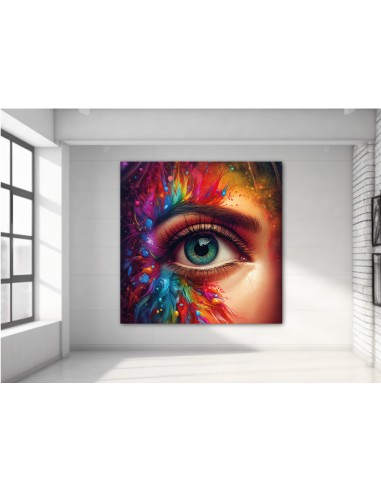 Illustration of an abstract colorfull eye