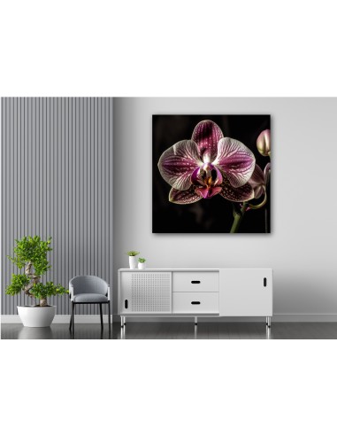 Illustration d'une orchidée dans des tons violet