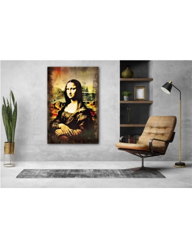 Représentation de la célèbre toile de Leonard de Vinci, La joconde (Mona Lisa) dans un style art-retro