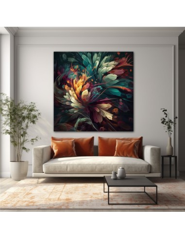 Peinture florale abstraite