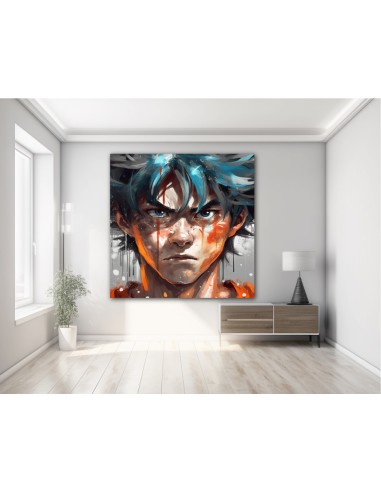 Stylized representation of the famous hero of the manga Dragon ball Z, Son Goku